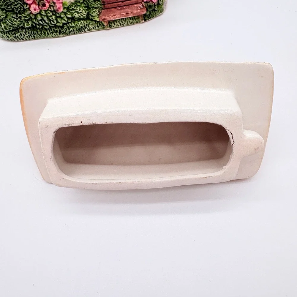 Vintage Cottagecore Thatched Roof House Teapot Ceramic English Country Decor
